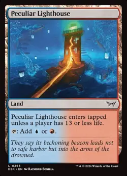 Peculiar Lighthouse, Duskmourn: House of Horrors, MTG, Foil Land Card, 0265 - Image 1