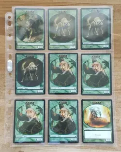 36 x MTG GREEN CREATURE TOKEN CARDS BUNDLE + Clear Pockets - Magic the Gathering - Image 1