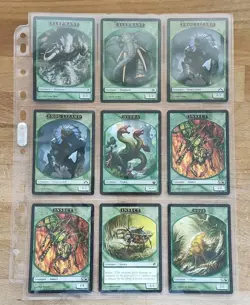 36 x MTG GREEN CREATURE TOKEN CARDS BUNDLE + Clear Pockets - Magic the Gathering - Image 3