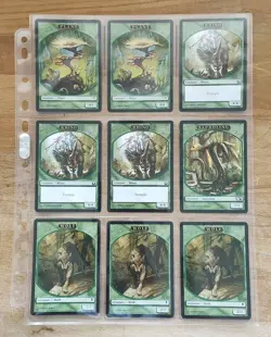 36 x MTG GREEN CREATURE TOKEN CARDS BUNDLE + Clear Pockets - Magic the Gathering - Image 4