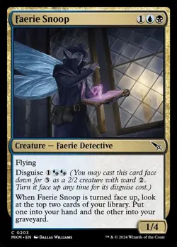 Faerie Snoop, Murders at Karlov Manor, MTG, Common Foil Card, 0203 - Image 1