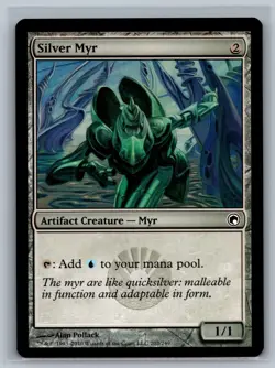 Magic MTG Scars of Mirrodin 4x Silver Myr #202/249 TCG CCG Playset - Image 1