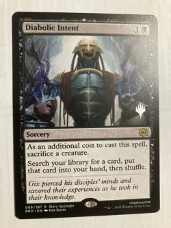 1x MTG Diabolic Intent (Promo Pack) The Brothers' War NM - Image 1