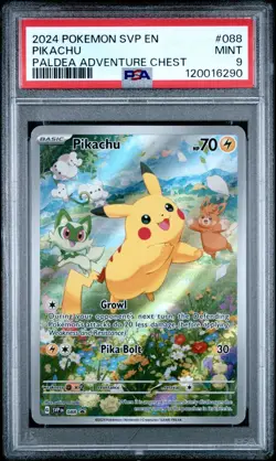 Pikachu- #088 - Paldea Adventure Chest - Pokemon Card - PSA 9 - Image 1