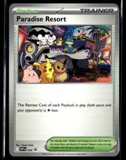 English SVP 224 Paradise Resort 2024 SV-P Worlds Promo Pokemon Card (LP) - Image 1