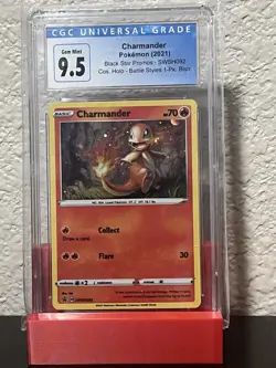 CGC 9.5 MINT Charmander SWSH092 Holo Battle Styles Blister Promo Pokemon Card - Image 1