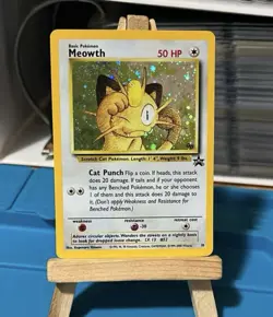 Pokemon TCG Meowth 10/53 WOTC Promo Holo Card - Image 1