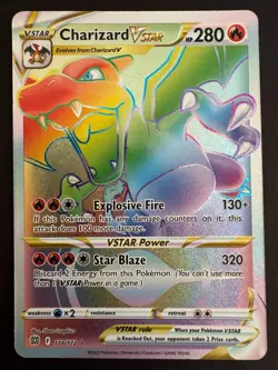 Charizard VSTAR Secret Rainbow Rare 174/172 - Brilliant Stars - Pokemon Card - Image 1