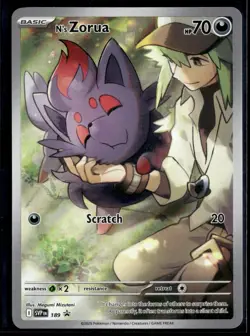 N's Zorua SVP 189 SVP189 Full Art Journey Together ETB Promo Pokemon Card (LP) - Image 1