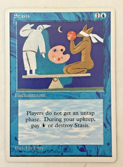 1x Stasis Fourth 4th Edition MTG Magic the Gathering LP - Image 1