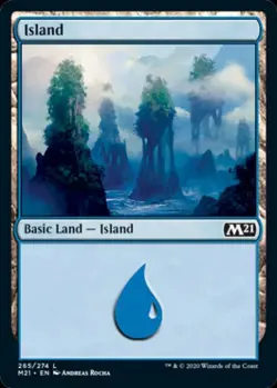 Island (265) -Foil Near Mint MTG Magic 2021 Core Set - Image 1