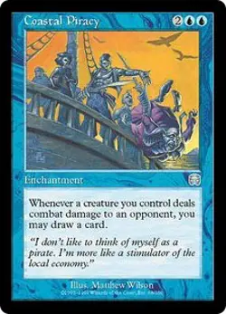 Magic MTG - Coastal Piracy - Mercadian Masques - PLAYED - EN - FOIL - Image 1