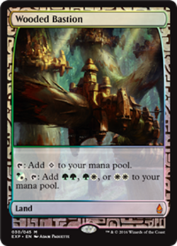 Magic MTG - Wooded Bastion - MINT/NMINT - EN - FOIL - Image 1