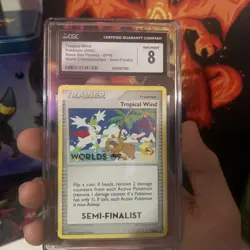 2009 Pokemon World Championships SEMI-FINALIST Tropical Wind #DP48 CGC 8 - Image 1