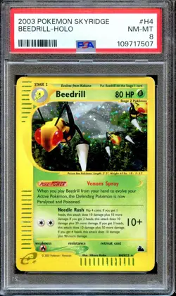PSA 8 Beedrill H4/H32 Skyridge E Series 2003 Pokemon Card Holo NEAR MINT - Image 1