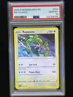 2025 POKEMON M24 EN-MCDONALD'S COLLECTION #014 RAYQUAZA PSA 10 - Image 1