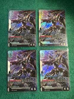 Gundam Card Game Newtype Rising GD01-065 LR Freedom Gundam PLAYSET (x4) - Image 1