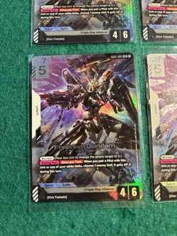 Gundam Card Game Newtype Rising GD01-065 LR Freedom Gundam PLAYSET (x4) - Image 4