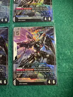 Gundam Card Game Newtype Rising GD01-065 LR Freedom Gundam PLAYSET (x4) - Image 5
