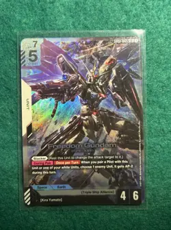 Gundam Card Game Newtype Rising GD01-065 LR Freedom Gundam PLAYSET (x4) - Image 2