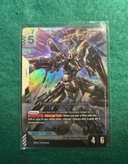 Gundam Card Game Newtype Rising GD01-065 LR Freedom Gundam PLAYSET (x4) - Image 4