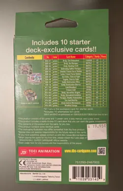 SEALED RISING BROLY SD08 Starter Deck BOX DRAGON BALL TCG super card game Bandai - Image 2