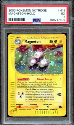 PSA 5 Magneton H18/H32 Skyridge E Series 2003 Pokemon Card Holo EX - Image 1