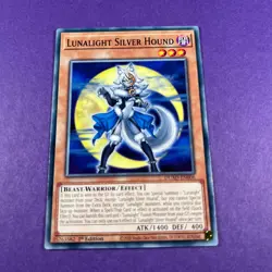 Yugioh DUAD-EN006 1st Edition Lunalight Silver Hound Common Trading Card TCG - Image 1