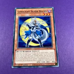 Yugioh DUAD-EN006 1st Edition Lunalight Silver Hound Common Trading Card TCG - Image 2
