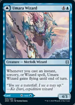 Umara Wizard / Umara Skyfalls -Foil Near Mint MTG Zendikar Rising - Image 1