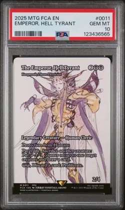 2025 MTG Final Fantasy Emperor, Hell Tyrant Showcase #11 PSA 10 POP 1 - Image 1