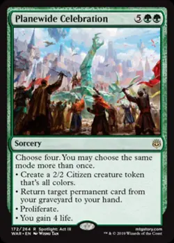 Planewide Celebration - Medium Play MTG War of the Spark - Image 1