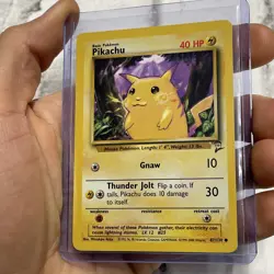 Pikachu 87/130 Base Set 2 Common Pokemon Card TCG Vintage Card Never Played NM - Image 2