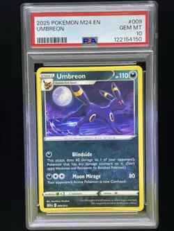 2025 POKEMON M24 EN-MCDONALD'S COLLECTION #009 UMBREON PSA 10 - Image 1