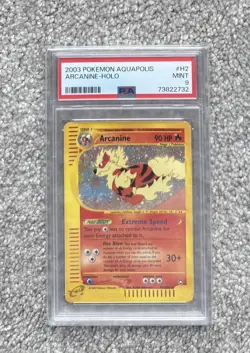 2003 Pokemon Arcanine Aquapolis Holo Rare #H2 PSA 9 Mint - Image 1