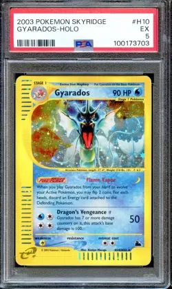 PSA 5 Gyarados H10/H32 Skyridge E Series 2003 Pokemon Card Holo EX - Image 1
