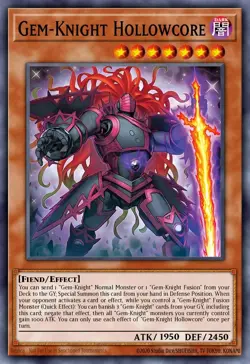 BLMM-EN022 "Gem-Knight Hollowcore" Secret Rare YuGiOh! NEW - Image 1