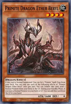 BLMM-EN130 "Primite Dragon Ether Beryl" Secret Rare YuGiOh! NEW - Image 1
