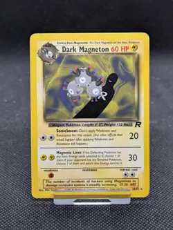Pokemon Card Dark Magneton 28/82 Non Holo Rare Team Rocket Set WOTC Played - Image 1
