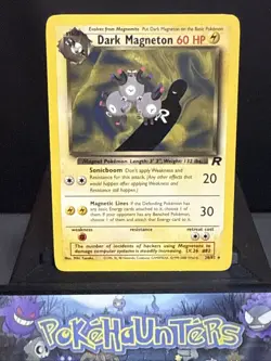 Pokemon Card Dark Magneton 28/82 Non Holo Rare Team Rocket Set WOTC Played - Image 1