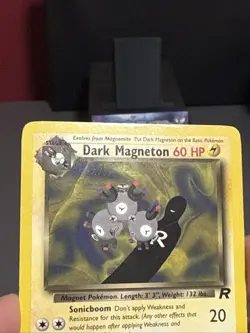 Pokemon Card Dark Magneton 28/82 Non Holo Rare Team Rocket Set WOTC Played - Image 3