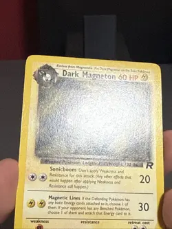 Pokemon Card Dark Magneton 28/82 Non Holo Rare Team Rocket Set WOTC Played - Image 4