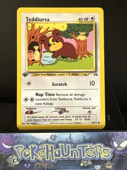 Pokemon Card Teddiursa 65/75 Neo Discovery Non Holo 1st Edition L/P - Image 1