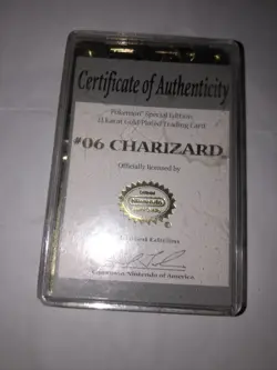 pokemon 23k gold plated trading card charizard - Image 2