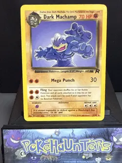 Pokemon Card Dark Machamp 27/82 Team Rocket Non Holo WOTC Played 2 - Image 1