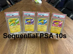 PSA 10 Pikachu Batik Sequential Set 101, 154, 155, 190 Indonesia Pokemon Card - Image 1
