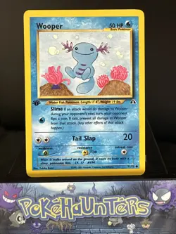 Pokemon Card Wooper 71/75 Neo Discovery Non Holo 1st Edition L/P - Image 1