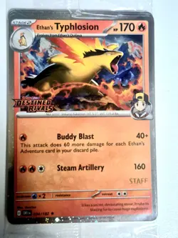 Destined Rivals STAFF card Promo Pokemon 4 Cards In Sealed Pack Pokemon - Image 1
