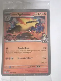Destined Rivals STAFF card Promo Pokemon 4 Cards In Sealed Pack Pokemon - Image 4