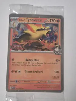 Destined Rivals STAFF card Promo Pokemon 4 Cards In Sealed Pack Pokemon - Image 5